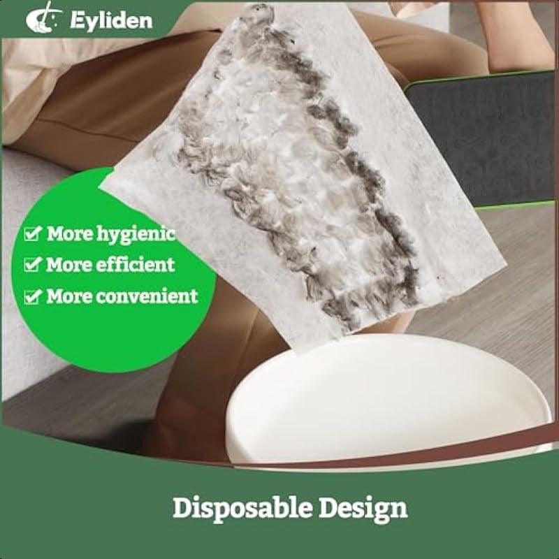 Eyliden Sweeper Mop Lock Tight Design No Lost Pads 36 Disposable Dry and Wet Cloths Dust Mop Starter Kit for Pet Hair Hardwood Floors 360 Swivel Universal Refills Efficient Floor Cleaning