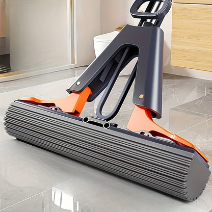 Multifunctional Double-fold Sponge Mop-super Absorbent, Hands-free Cleaning Of Wet And Dry Floors, Suitable For Kitchen, Bathroom Tiles And Hardwood Floors-essential Cleaning Tools