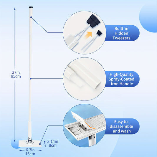 Hands-Free 360° Rotating Mini Mop With 6 Reusable Coral Fleece Pads –, Hygienic & Efficient Cleaning Tool