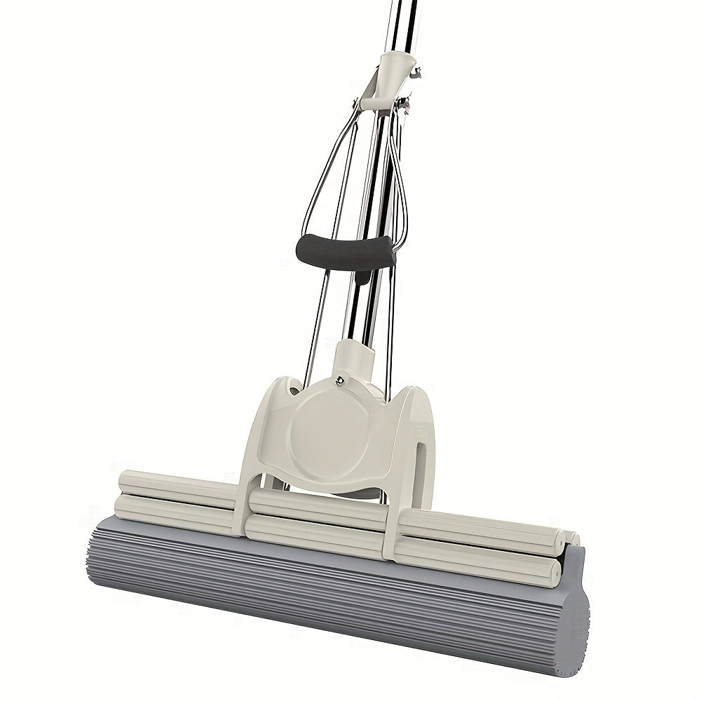 Kitchen And Home Sponge Roller Mop - Lightweight Squeeze Roller Mop With Soft Sponge Material For Convenient Use At Home, Office And Shop - Multi-purpose Floor Cleaner