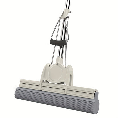 Kitchen And Home Sponge Roller Mop - Lightweight Squeeze Roller Mop With Soft Sponge Material For Convenient Use At Home, Office And Shop - Multi-purpose Floor Cleaner