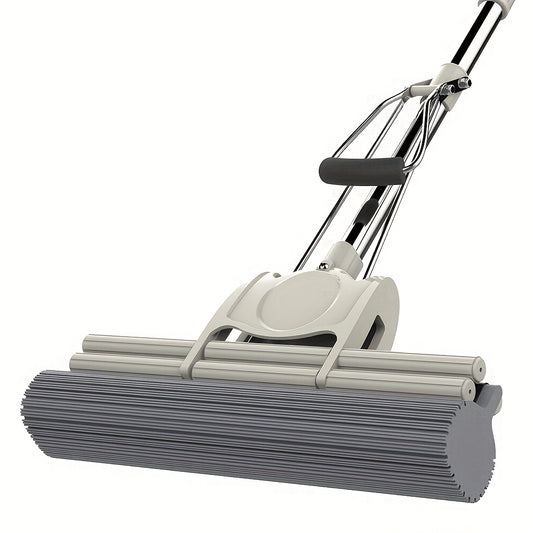 Kitchen And Home Sponge Roller Mop - Lightweight Squeeze Roller Mop With Soft Sponge Material For Convenient Use At Home, Office And Shop - Multi-purpose Floor Cleaner