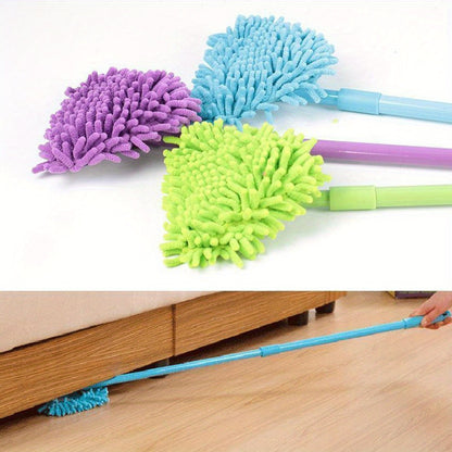 2pcs Mop + 6pcs replacement cloth Triangular Cleaning Mop Adjustable Spin Scrubber Tool Handheld Bathroom Scrubber For Tub Tile Floor Wall And Kitchen